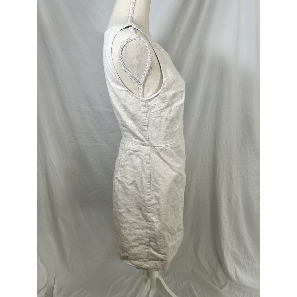 Banana Republic Linen Blend Sheath Dress Flax Size 6 - Picture 2 of 7